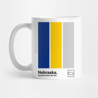 Nebraska // Original Minimalist Artwork Poster Design Mug